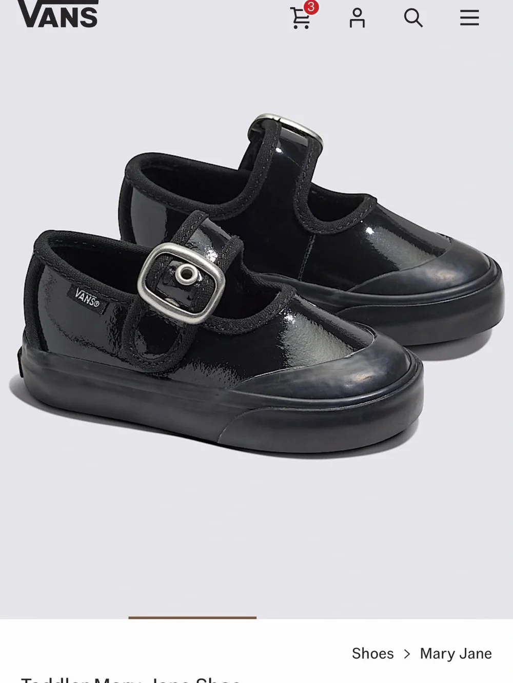 VANS Patent Leather Toddler Mary Jane Shoe